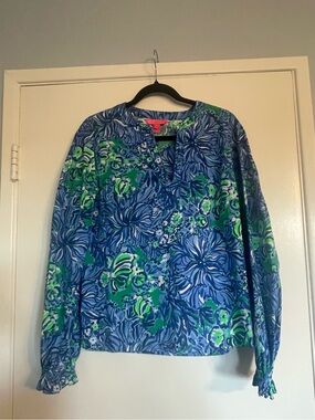 Lilly Pulitzer Coulter Long Sleeve Cotton Top
